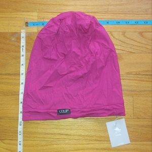 Hot Pink Satin Lined Sleep Cap Bamboo Cotton Lvaiz Sleep Hat